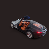 ماکت ماشین چه ژی بوگاتی آتلانتیک نقره ای مشکی( Bugatti Atlantic (cz154A