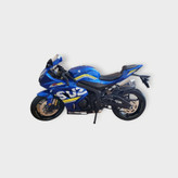 موتور فلزی سوزوکی GSX1000R آبی مقیاس 1:9 نمای کامل از بغل