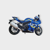 موتور فلزی سوزوکی GSX1000R آبی با طراحی اسپرت و بدنه دایکست