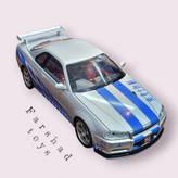 نمای بالای ماکت نیسان اسکایلاین GT-R R34 فرشاد تویز