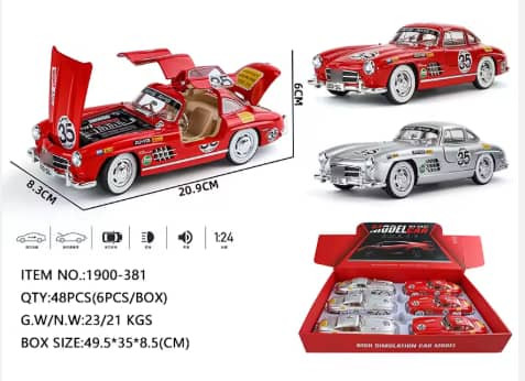 ماکت ماشین فلزی بنز sl300 تیونینگ مقیاس ۱/۲۴ آیتم ۱۹۰۰/۳۸۱