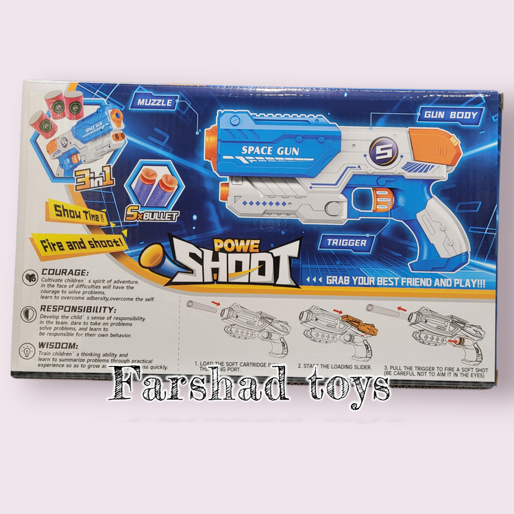 تفنگ اسباب بازی تیر ابری با عینک محافظ چشم آیتم 9209