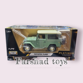 ماکت تویوتا FJ40 برند Motor Max سری Platinum Collection رنگ سبز با سقف سفید در فرشاد تویز