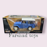 ماکت تویوتا لندکروزر FJ40 برند Motor Max مقیاس 1:24 رنگ آبی با سقف سفید در فرشاد تویز