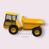نمای بغل ماکت دامپتراک مفصلی JCB 712 زرد رنگ برند JOAL