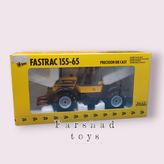 ماکت تراکتور JCB Fastrac 155-65 برند JOAL داخل جعبه اصلی زرد رنگ