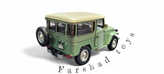 ماکت تویوتا FJ40 برند Motor Max سری Platinum Collection رنگ سبز با سقف سفید در فرشاد تویز