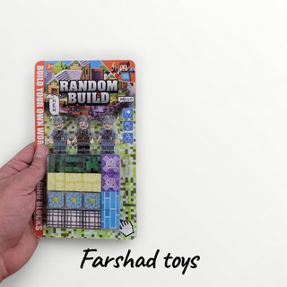 یک ست ساختنی لگو با تم ماینکرافت (Minecraft) شامل مینیفیگورهای شخصیتهای بازی و بلوکهای ساختمانی در ۳ طرح