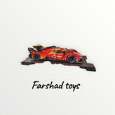 نمای بغل ماکت Ferrari 499P لمانز شماره 50 برند Bburago با پایه مشکی