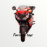 نمای روبهرو ماکت هوندا CBR1000RR رپسول 2009 با جزئیات چراغ و بدنه