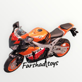 نمای سهرخ ماکت موتور هوندا CBR1000RR رپسول نیوری با رینگ نارنجی مقیاس 1:6