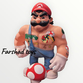 نمای سهرخ فیگور کلکسیونی ماریو 40 سانتی طرح تتو همراه Super Mushroom در فرشاد تویز