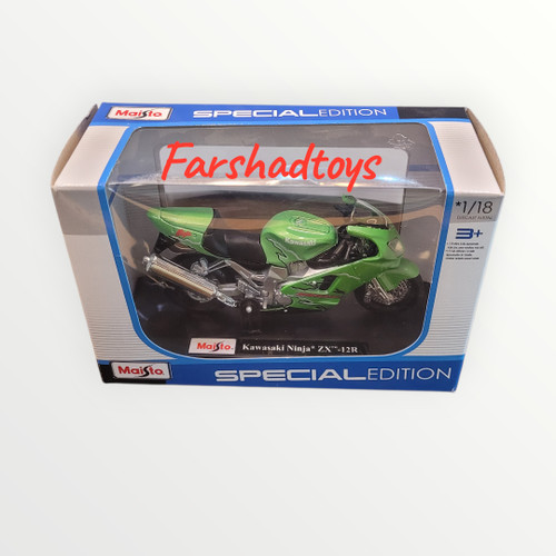 ماکت موتورسیکلت مدل Kawasaki Ninja ZX-12R برند مایستو مقیاس ۱/۱۸