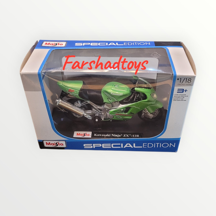 ماکت موتورسیکلت مدل Kawasaki Ninja ZX-12R برند مایستو مقیاس ۱/۱۸