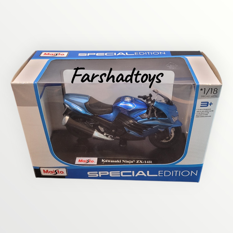 ماکت موتور سیکلت ماییستو (Maisto) مدل Kawasaki Ninja Zx 12R مقیاس ۱/۱۸