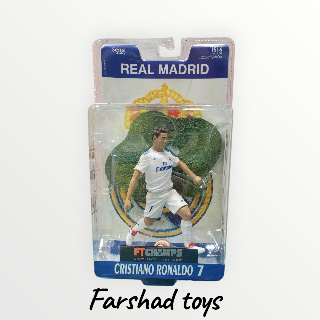 فیگور رسمی کریستیانو رونالدو شماره ۷ با لباس رئال مادرید در بستهبندی FT Champs فرشاد تویز