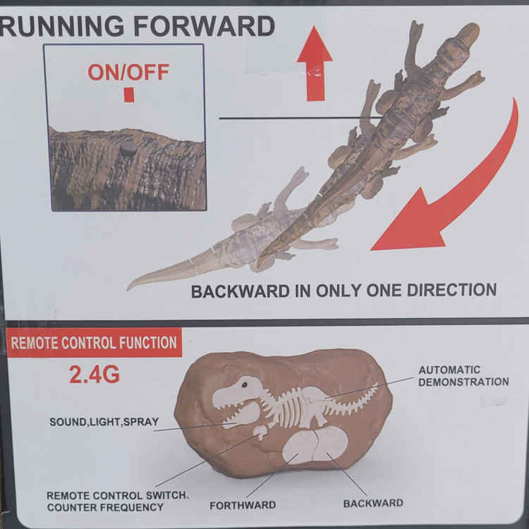بسته بندی دایناسور دودزا متحرک Atomizing Dinosaur