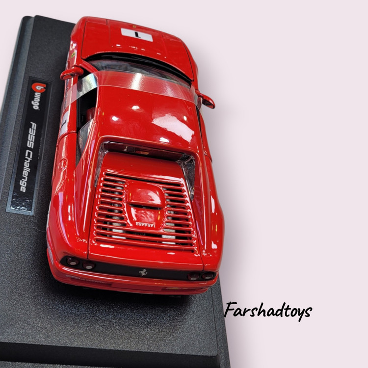 نمای بالا ماکت ماشین Ferrari F355 Challenge مقیاس 1:24 بوراگو