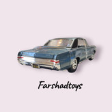 نمای پشت ماکت Pontiac GTO 1965 آبی متالیک