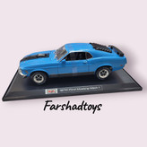نمای جانبی ماکت Ford Mustang Mach 1 1970 رنگ آبی برند Maisto
