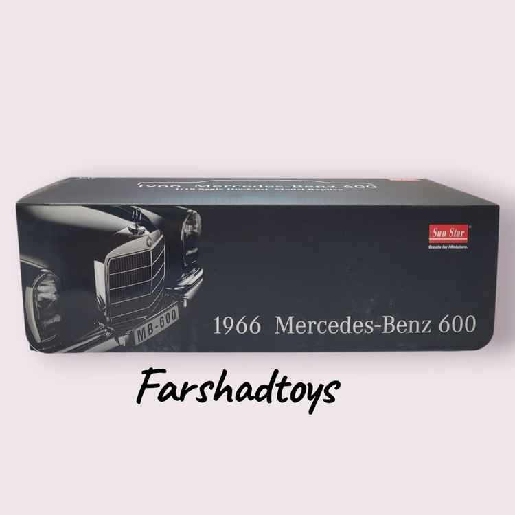 نمای جعبه ماکت Mercedes Benz 600 Landaulet 1966 برند Sun Star