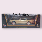 ماکت ماشین فلزی شورلت کامارو Z28 مدل 1967 رنگ بژ برند Road Signature مقیاس 1:18 داخل جعبه