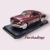 نمای عقب ماکت Tucker Torpedo 1948 رنگ زرشکی متالیک برند Yatming مقیاس 1:18 فرشاد تویز