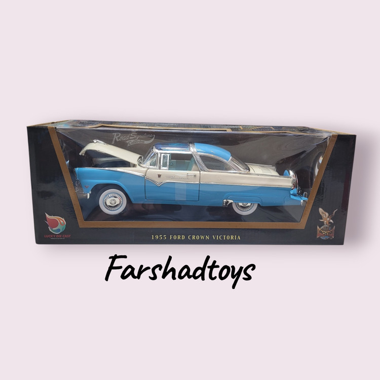ماکت فلزی Ford Crown Victoria 1955 یاتمینگ مقیاس 1:18 در جعبه کلکسیونی Road Signature Collection فروشگاه فرشاد تویز