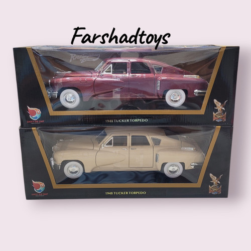 ماکت فلزی Tucker Torpedo 1948 برند Yatming مقیاس 1:18 داخل جعبه کلکسیونی Road Signature Collection فرشاد تویز