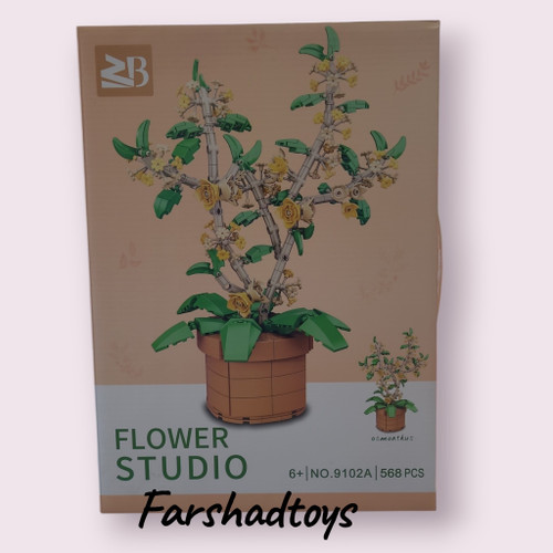 لگو گل اسمانتوس ZB Flower Studio مدل 9102A با 568 قطعه | فرشاد تویز