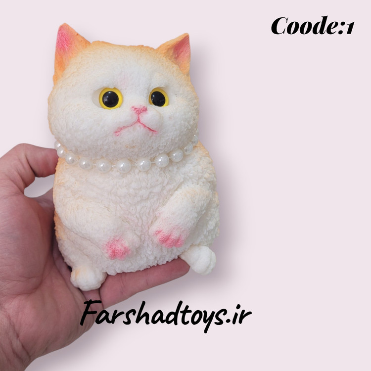 فیجت ضد استرس گربه چاق نرم و اسکویشی مناسب کودکان و بزرگسالان | FarshadToys