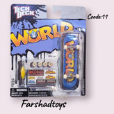 فینگربرد Tech Deck طرح World Industries آبی رنگ کلکسیونی