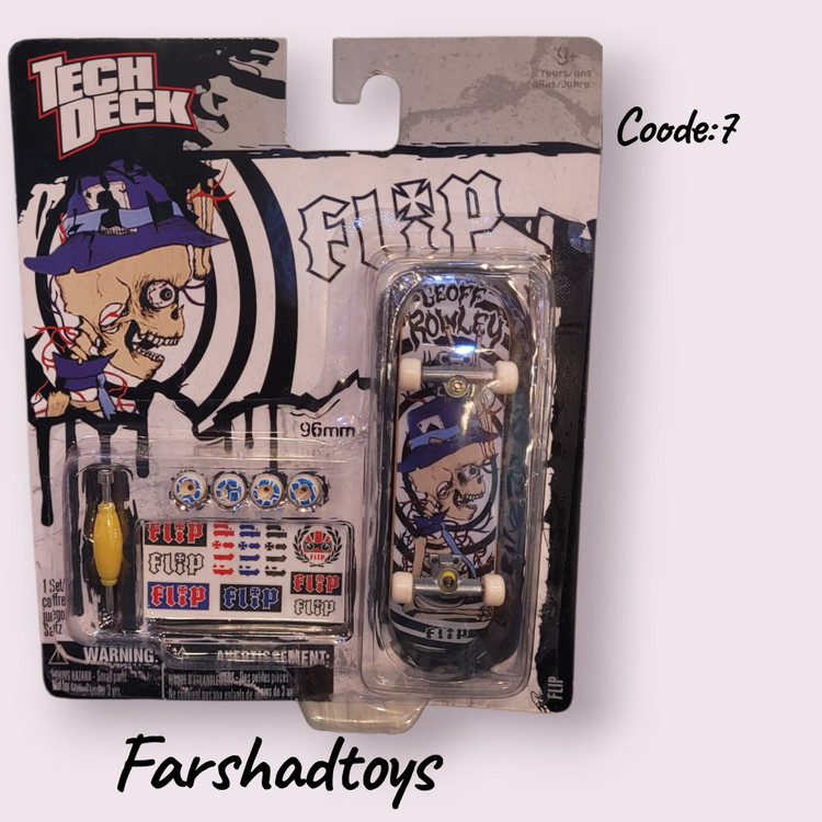 فینگربرد Tech Deck طرح Flip اسکلت با چرخ یدکی و استیکر