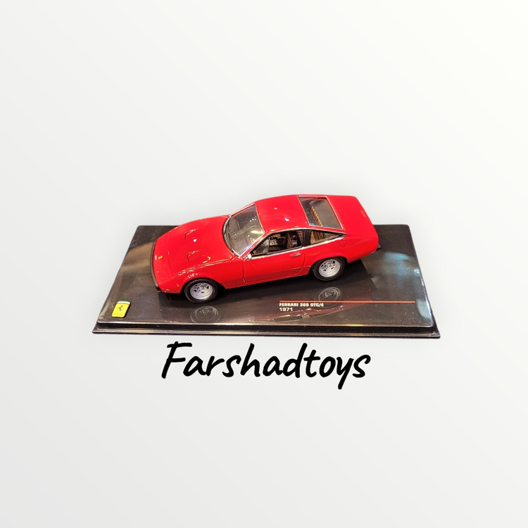 ماکت کلکسیونی فراری Ferrari 365 GTC/4 مدل 1971 برند IXO رنگ قرمز با جزئیات دقیق