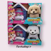 عروسک سگ پولیشی الکترونیکی Joliek مدل Pets Lovely همراه خانه سگ در بسته بندی