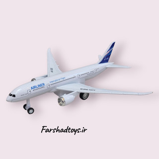 ماکت هواپیمای مسافربری Airliner AF-292 فلزی مقیاس 1:400 با بدنه سفید و دم آبی