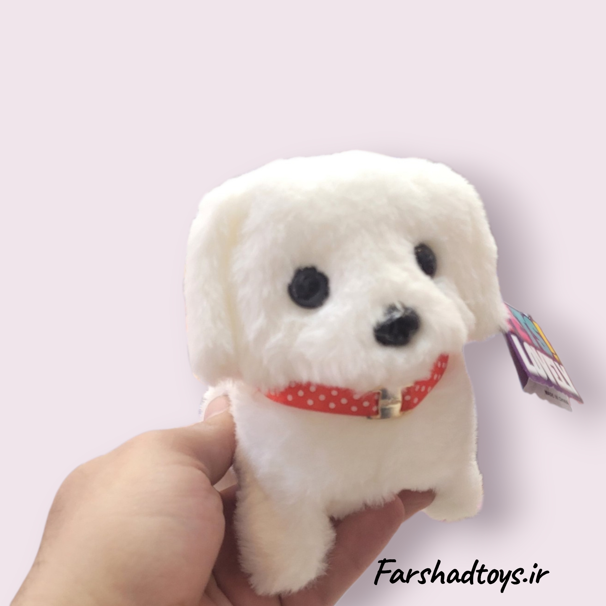 عروسک سگ پولیشی سفید جولی مدل Puppy نرم و لطیف فروشگاه فرشاد تویز