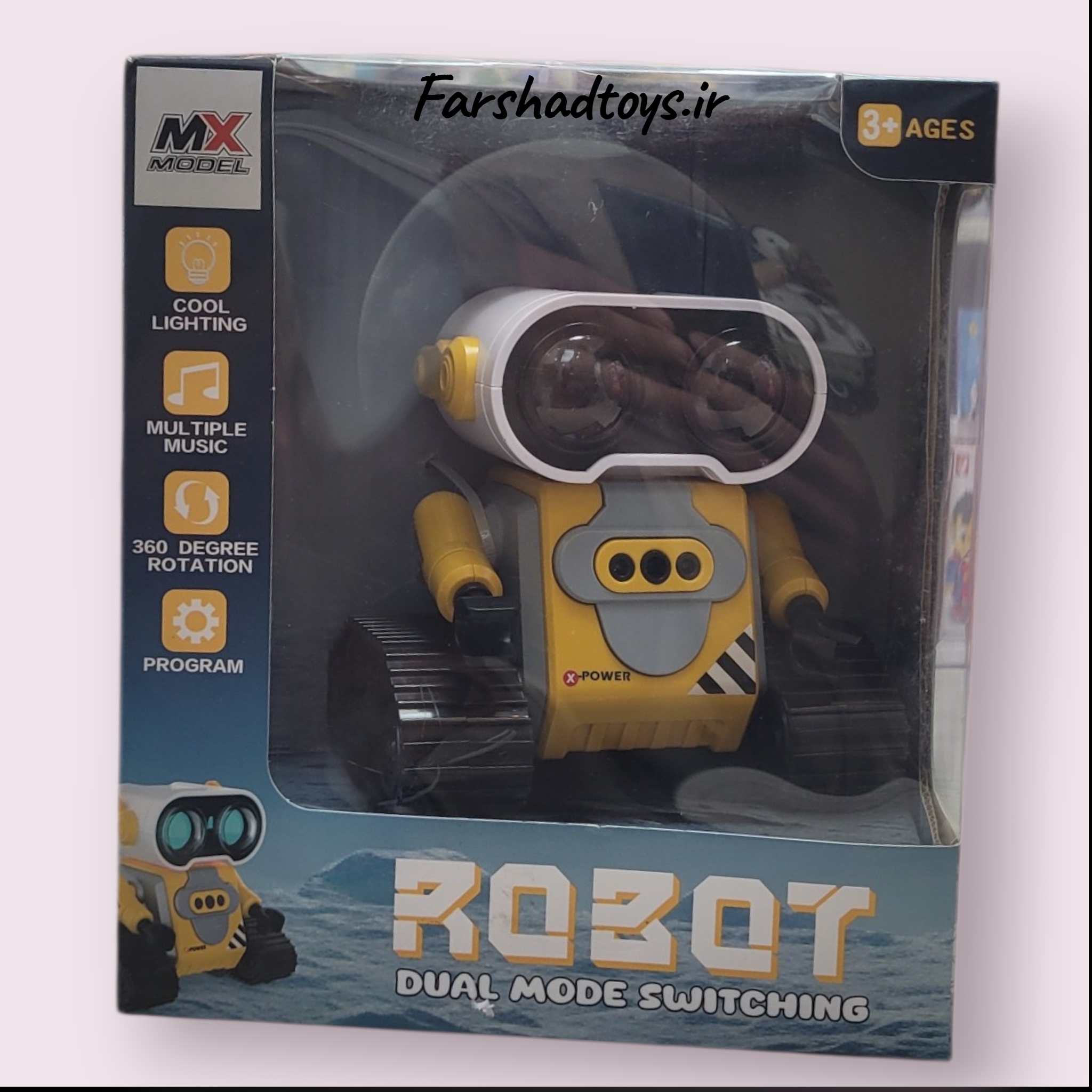ربات هوشمند موزیکال MX Model مدل Robot Dual Mode Switching با نورپردازی و حرکت ۳۶۰ درجه