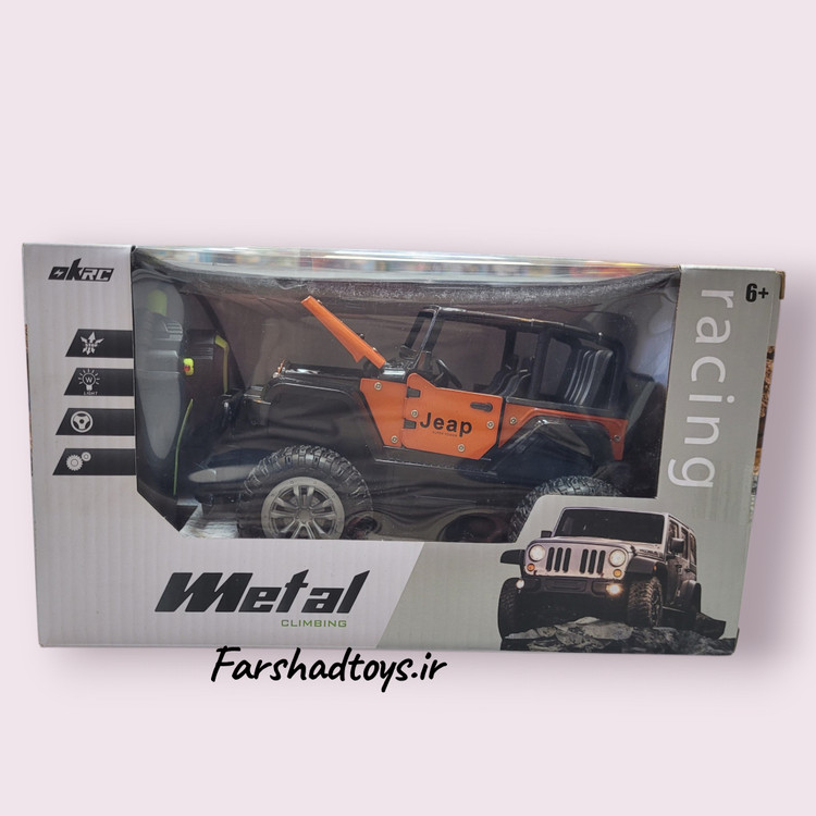 ماشین کنترلی جیپ آفرود نارنجی KRC مدل Metal Climbing با لاستیکهای بزرگ | Farshadtoys