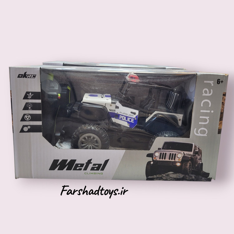 بسته بندی ماشین کنترلی جیپ آفرود KRC مدل Metal Climbing پلیس | Farshadtoys