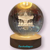 گوی کریستالی سه بعدی LED طرح چرخ و فلک فانتزی