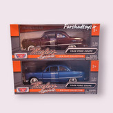 ماکت Ford Coupe 1949 موتور مکس در دو رنگ آبی و زرشکی مقیاس 1:24