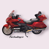 ماکت موتور Honda Goldwing Welly رنگ قرمز نمای بغل