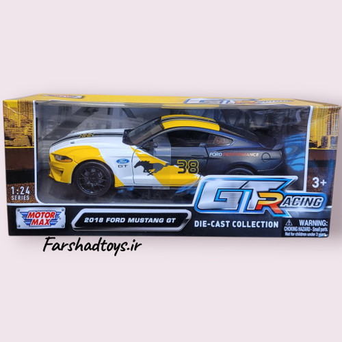 ماکت ماشین فلزی فورد موستانگ GT 2018 طرح GT Racing برند Motor Max مقیاس 1:24 جعبه دار در فرشاد تویز