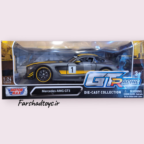 ماکت ماشین فلزی مرسدس AMG GT3 طرح GT Racing برند Motor Max مقیاس 1:24 جعبه دار در فرشاد تویز
