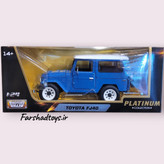 ماکت تویوتا لندکروزر FJ40 برند Motor Max مقیاس 1:24 رنگ آبی با سقف سفید در فرشاد تویز