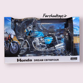 ماکت موتور Honda Dream CB750Four برند Automaxx Premium رنگ آبی متالیک داخل جعبه در فرشاد تویز
