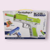 پشت جعبه تفنگ اسباببازی Soft Bullet Gun Series مدل Blaze X Pioneer