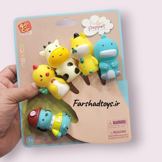 ست عروسک انگشتی حیوانات ۵ عددی Finger Puppet برند Tang Le Xing فرشاد تویز