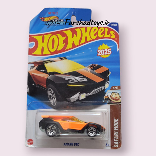 ماشین هات ویلز Amaru GTC نارنجی سری Safari Mode با عدد 36 فرشاد تویز